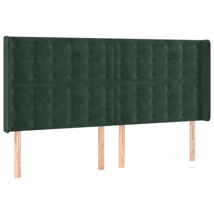 Hoofdbord Met Randen Fluweel 183 x 16 x 118/128 cm