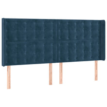 Hoofdbord Met Randen Fluweel 183 x 16 x 118/128 cm