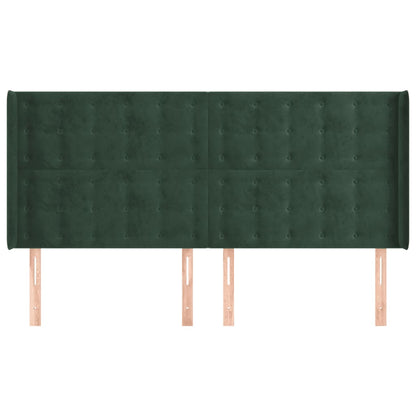 Hoofdbord Met Randen Fluweel 203 x 16 x 118/128 cm