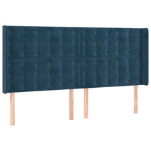 Hoofdbord Met Randen Fluweel 203 x 16 x 118/128 cm