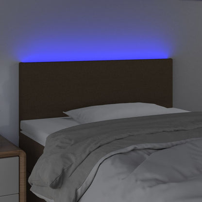 Hoofdbord LED 80x5x78/88 cm stof donkerbruin 80 x 5 x 78/88 cm Donkerbruin