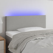 Hoofdbord 90x5x78/88 cm stof lichtgrijs LED