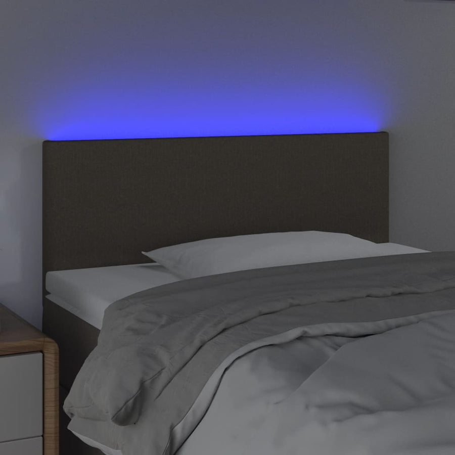 Hoofdbord LED 100x5x78/88 cm stof taupe 100 x 5 x 78/88 cm Taupe