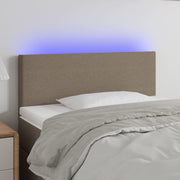 Hoofdbord 100x5x78/88 cm stof taupe LED