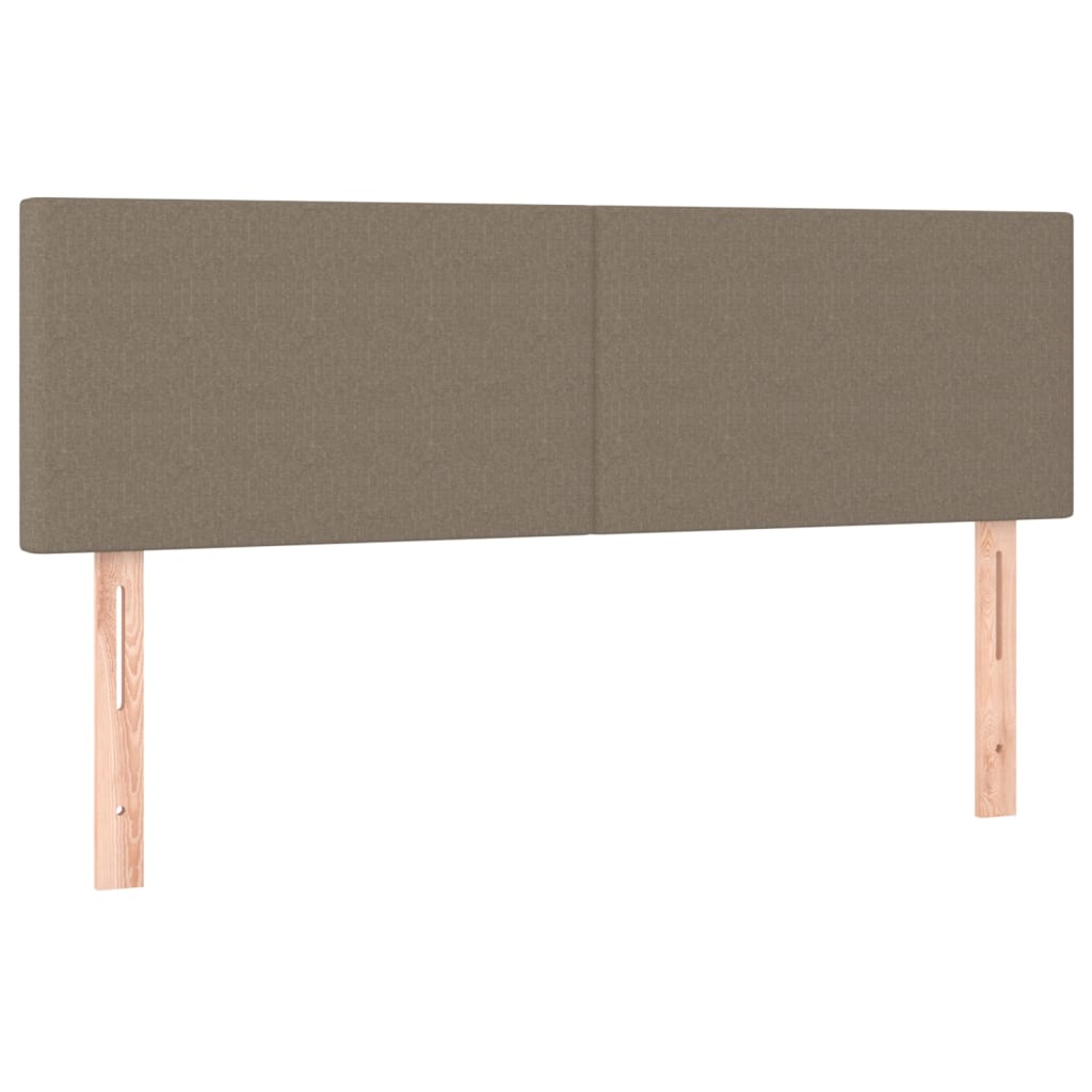 Hoofdbord LED 144x5x78/88 cm stof taupe 144 x 5 x 78/88 cm Taupe