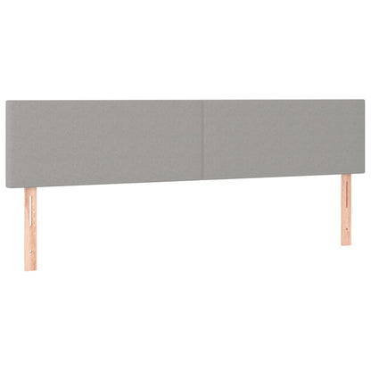 Hoofdbord LED 160x5x78/88 cm stof lichtgrijs 160 x 5 x 78/88 cm Lichtgrijs