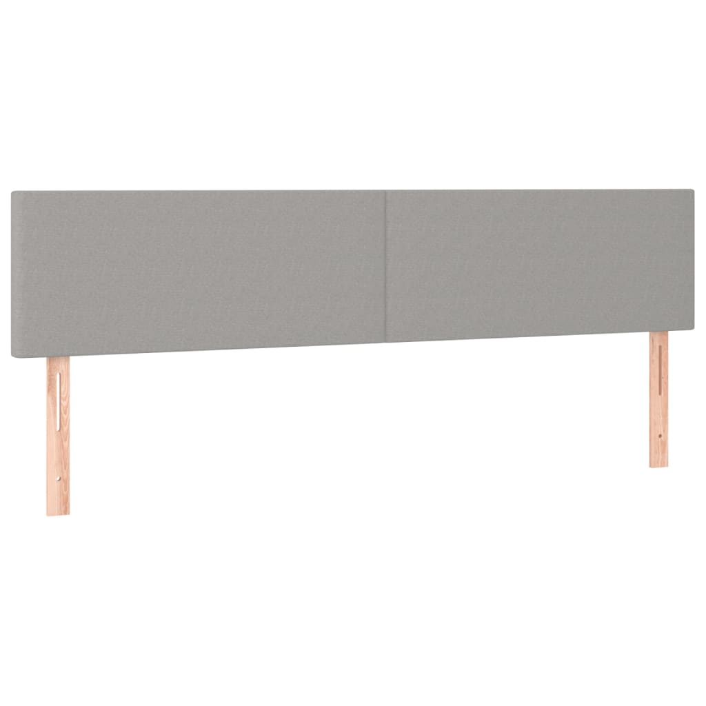 Hoofdbord LED 180x5x78/88 cm stof lichtgrijs 180 x 5 x 78/88 cm Lichtgrijs