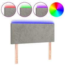 Hoofdbord Led 80X5X78/88 Cm Fluweel Lichtgrijs