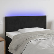 Hoofdbord 80x5x78/88 cm fluweel zwart LED