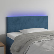 Hoofdbord LED 80x5x78/88 cm fluweel donkerblauw