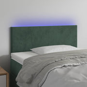 Hoofdbord 90x5x78/88 cm fluweel donkergroen LED
