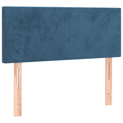 Hoofdbord Led 90X5X78/88 Cm Fluweel Donkerblauw