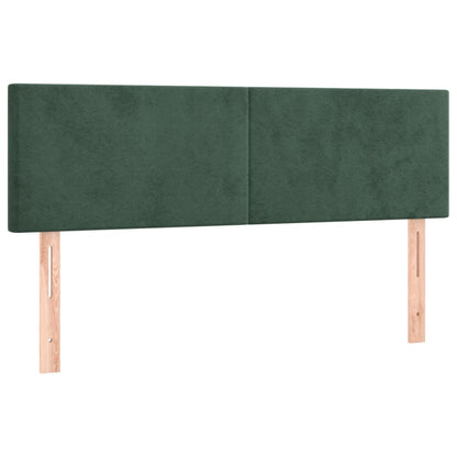 Hoofdbord LED 144x5x78/88 cm fluweel donkergroen 144 x 5 x 78/88 cm Donkergroen