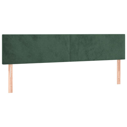 Hoofdbord LED 160x5x78/88 cm fluweel donkergroen 160 x 5 x 78/88 cm Donkergroen