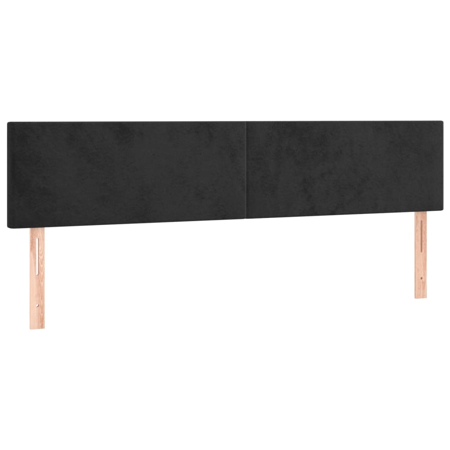 Hoofdbord Led 180X5X78/88 Cm Fluweel Zwart