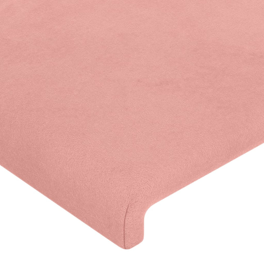 Hoofdbord Led 200X5X78/88 Cm Fluweel Roze