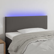 Hoofdbord 80x5x78/88 cm kunstleer grijs LED