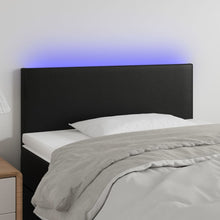 Hoofdbord LED 100x5x78/88 cm kunstleer zwart 100 x 5 x 78/88 cm Zwart