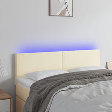 Hoofdbord Led Kunstleer Kleurig 144 x 5 x 78/88 cm Crème