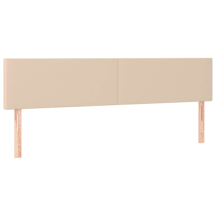 Hoofdbord LED 160x5x78/88 cm kunstleer cappuccinokleurig