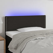 Hoofdbord 80x5x78/88 cm stof zwart met LED