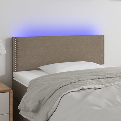 Hoofdbord Led 200X5X118/128 Cm Stof Donkerbruin