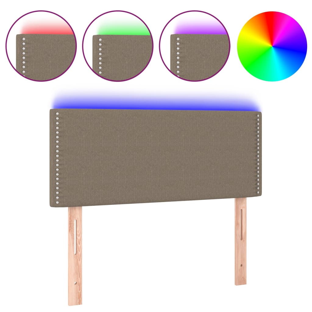 Hoofdbord Led Stof Taupe 90 x 5 x 78/88 cm
