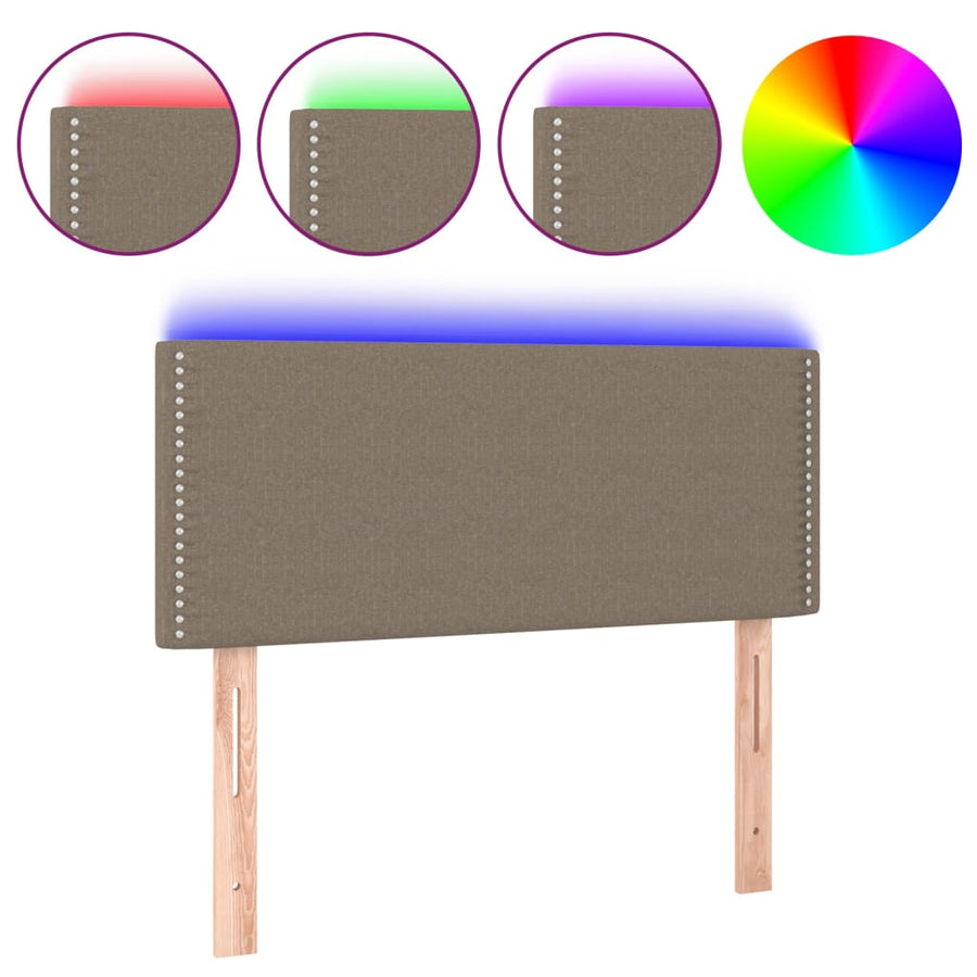 Hoofdbord Led Stof Taupe 90 x 5 x 78/88 cm