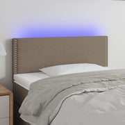 Hoofdbord 90x5x78/88 cm stof taupe LED