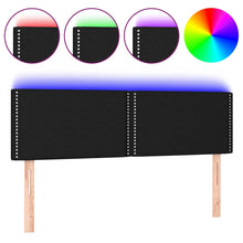 Hoofdbord Led Stof Zwart 144 x 5 x 78/88 cm