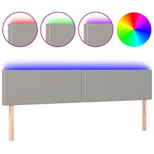 Hoofdbord Led Stof Lichtgrijs 180 x 5 x 78/88 cm
