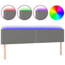 Hoofdbord Led Stof Donkergrijs 180 x 5 x 78/88 cm