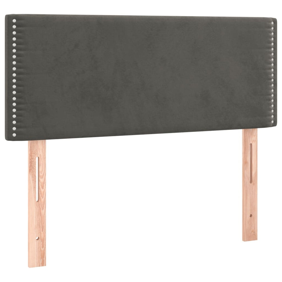Hoofdbord Led 90X5X78/88 Cm Fluweel Donkergrijs 1 90 x 5 x 78/88 cm