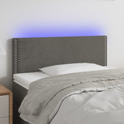 Hoofdbord 90x5x78/88 cm fluweel donkergrijs LED