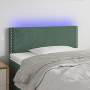 Hoofdbord 100x5x78/88 cm fluweel donkergroen LED