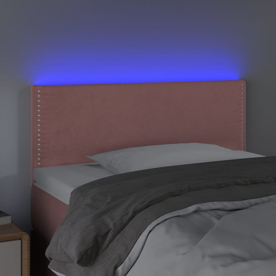 Hoofdbord Led Fluweel 100 x 5 x 78/88 cm Roze