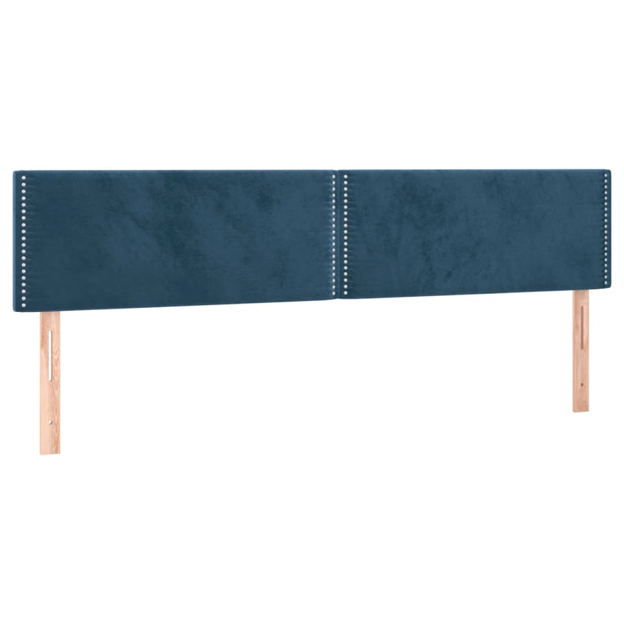 Hoofdbord Led Fluweel 160 x 5 x 78/88 cm Donkerblauw