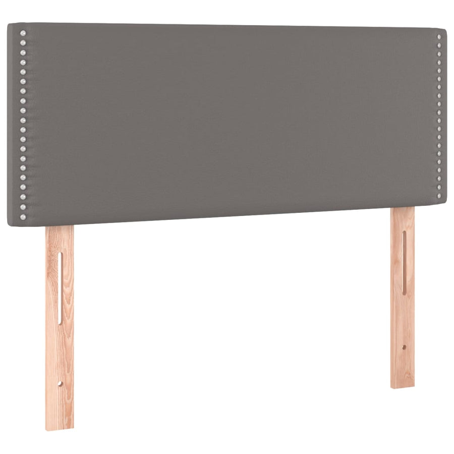 Hoofdbord LED 80x5x78/88 cm kunstleer grijs 80 x 5 x 78/88 cm Grijs