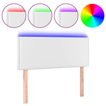 Hoofdbord LED 100x5x78/88 cm kunstleer wit 100 x 5 x 78/88 cm Wit