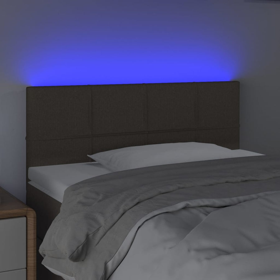 Hoofdbord LED 80x5x78/88 cm stof taupe 80 x 5 x 78/88 cm Taupe