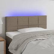 Hoofdbord 80x5x78/88 cm stof taupe LED