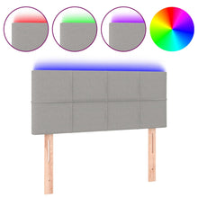 Hoofdbord Led Stof 90 x 5 x 78/88 cm Lichtgrijs