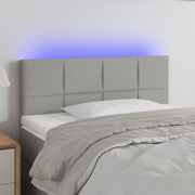 Hoofdbord 90x5x78/88 cm stof lichtgrijs LED