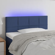 Hoofdbord 90x5x78/88 cm stof blauw LED