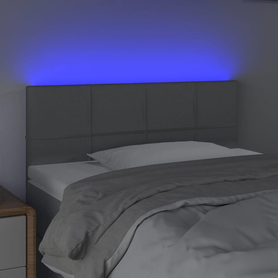 Hoofdbord Led Stof 100 x 5 x 78/88 cm Lichtgrijs