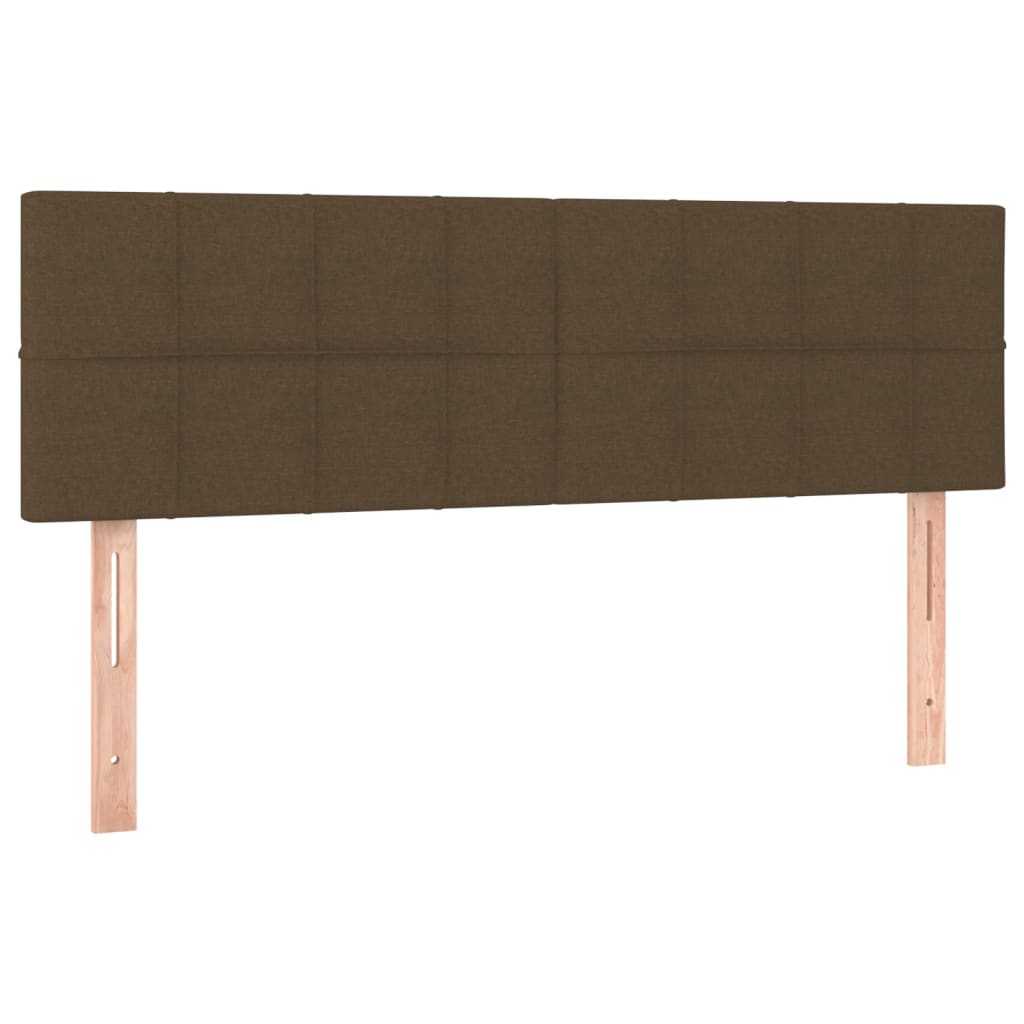 Hoofdbord LED 144x5x78/88 cm stof donkerbruin 144 x 5 x 78/88 cm Donkerbruin