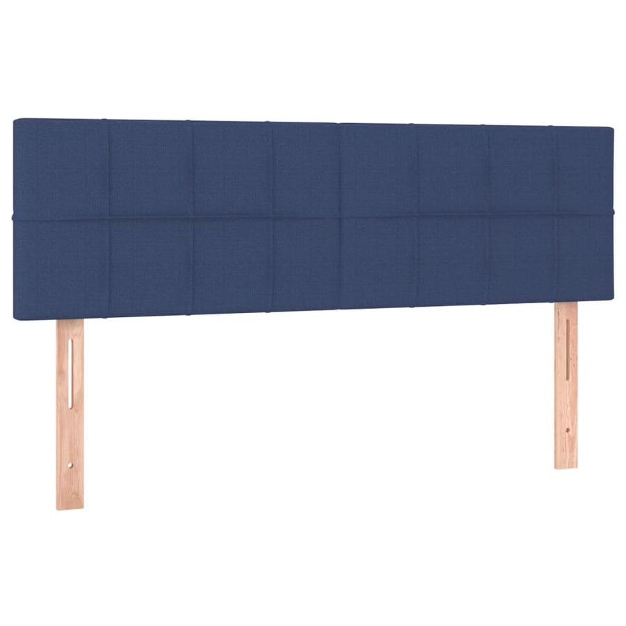 Hoofdbord LED 144x5x78/88 cm stof blauw 144 x 5 x 78/88 cm Blauw