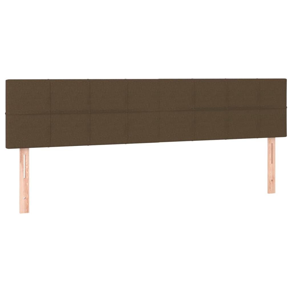 Hoofdbord LED 160x5x78/88 cm stof donkerbruin 160 x 5 x 78/88 cm Donkerbruin