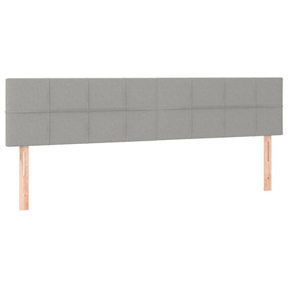 Hoofdbord LED 180x5x78/88 cm stof lichtgrijs 180 x 5 x 78/88 cm Lichtgrijs
