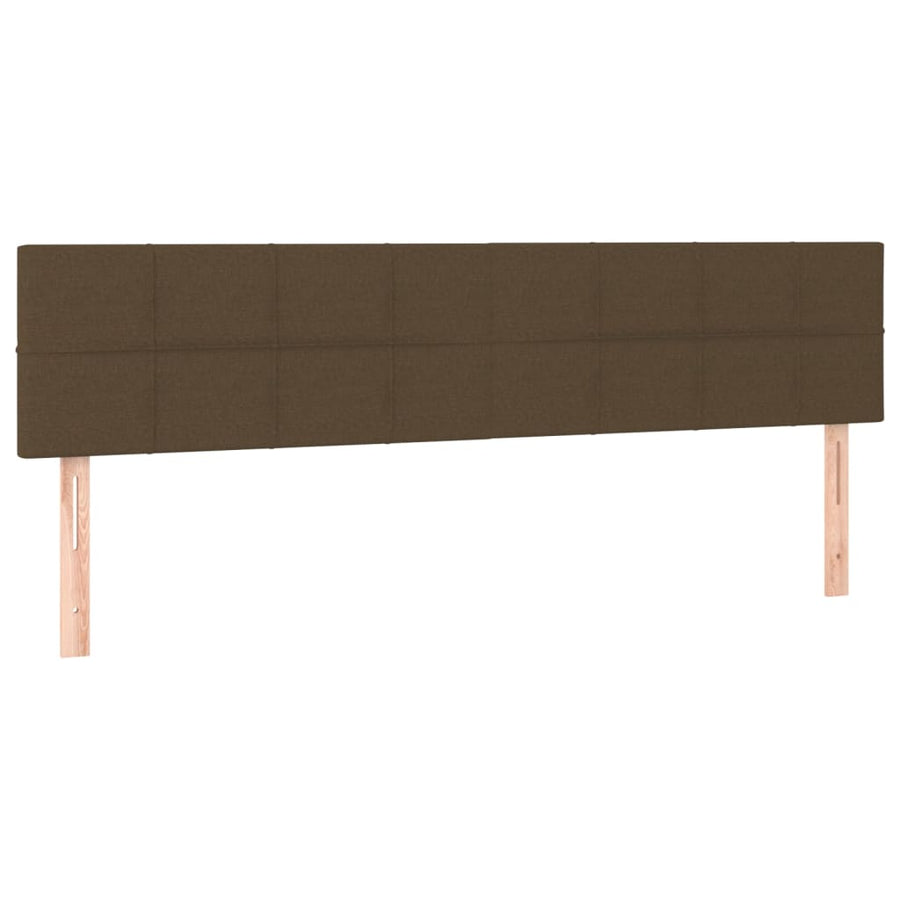 Hoofdbord LED 180x5x78/88 cm stof donkerbruin 180 x 5 x 78/88 cm Donkerbruin